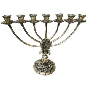 Castiçal 7 Velas Menorah Bronze Decoração Presentes Altares