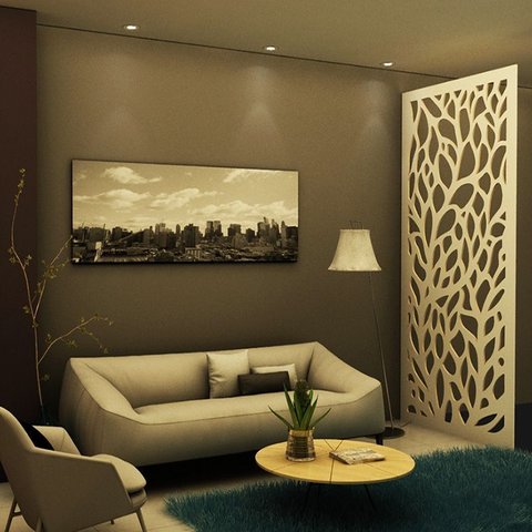 Painel Vazado Divisória Mdf Amazônia Branco - 0,90x2,60m