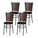 Ver imagem 1 de Kit 4 Cadeiras Pretas para Cozinha Hawai Cappuccino - Marrom