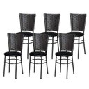 Ver imagem 1 de Kit 6 Cadeiras Pretas para Cozinha Hawai Café - Preto
