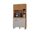 Ver imagem 2 de Cozinha Compacta Armário Organizador Duda 90cm com Gaveta - Cinamomo/Offwhite