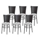 Ver imagem 1 de Kit 6 Cadeiras Pretas para Cozinha Hawai Café - Branco