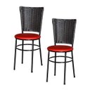 Ver imagem 1 de Kit 2 Cadeiras Preta para Cozinha Hawai Café - Vermelho