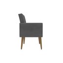 Ver imagem 4 de Kit 2 Poltronas Thais Clássico: Suede/cinza-escuro