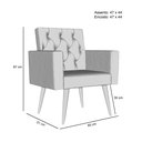 Ver imagem 6 de Kit 2 Poltronas Thais Clássico: Suede/cinza-escuro