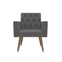 Ver imagem 2 de Kit 2 Poltronas Thais Clássico: Suede/cinza-escuro