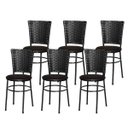 Ver imagem 1 de Kit 6 Cadeiras Pretas para Cozinha Hawai Preto - Marrom