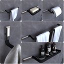 Ver imagem 1 de Kit Acessórios para Banheiro Preto e Cromo Empire 6 Peças