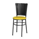 Ver imagem 2 de Kit 6 Cadeiras Pretas para Cozinha Hawai Preto - Amarelo