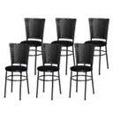 Ver imagem 1 de Kit 6 Cadeiras Pretas para Cozinha Hawai Preto - Preto