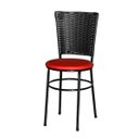 Ver imagem 2 de Kit 4 Cadeiras Pretas para Cozinha Hawai Preto - Vermelho