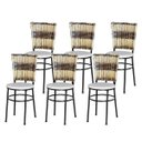 Ver imagem 1 de Kit 6 Cadeiras Pretas para Cozinha Hawai Cappuccino Premium - Branco