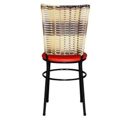 Kit 4 Cadeiras Pretas para Cozinha Hawai Cappuccino Premium - Vermelho - 5