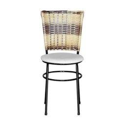 Kit 4 Cadeiras Pretas para Cozinha Hawai Cappuccino Premium - Branco - 3