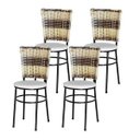 Ver imagem 1 de Kit 4 Cadeiras Pretas para Cozinha Hawai Cappuccino Premium - Branco