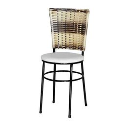 Kit 4 Cadeiras Pretas para Cozinha Hawai Cappuccino Premium - Branco - 2
