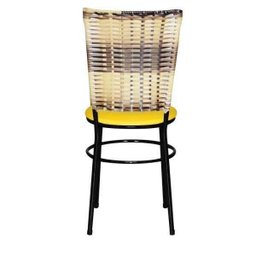 Kit 4 Cadeiras Pretas para Cozinha Hawai Cappuccino Premium - Amarelo - 5