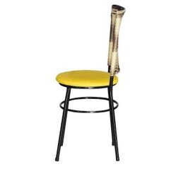Kit 4 Cadeiras Pretas para Cozinha Hawai Cappuccino Premium - Amarelo - 4