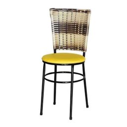 Kit 4 Cadeiras Pretas para Cozinha Hawai Cappuccino Premium - Amarelo - 2