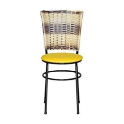 Kit 4 Cadeiras Pretas para Cozinha Hawai Cappuccino Premium - Amarelo - 3