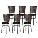 Ver imagem 1 de Kit 6 Cadeiras Pretas para Cozinha Hawai Cappuccino - Preto