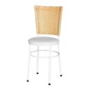 Ver imagem 2 de Kit 6 Cadeiras Brancas para Cozinha Hawai Palha - Branco