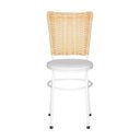 Ver imagem 3 de Kit 6 Cadeiras Brancas para Cozinha Hawai Palha - Branco