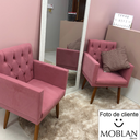 Ver imagem 5 de Kit 2 Poltronas Decorativa Capitone para Salão Escritório Sala de Estar