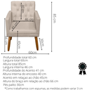 Ver mais imagens de Kit 2 Poltronas Decorativa Capitone para Salão Escritório Sala de Estar