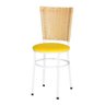 Kit 4 Cadeiras Brancas para Cozinha Hawai Palha - Amarelo - 2