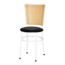 Ver imagem 2 de Kit 2 Cadeiras Brancas para Cozinha Hawai Palha - Preto