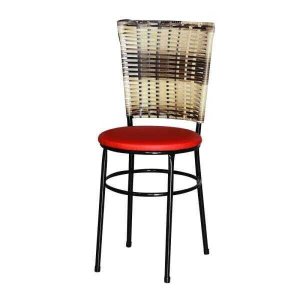 Cadeira Preta Hawai Cappuccino Premium - Vermelho