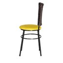 Ver imagem 4 de Kit 2 Cadeiras Preta para Cozinha Hawai Cappuccino - Amarelo