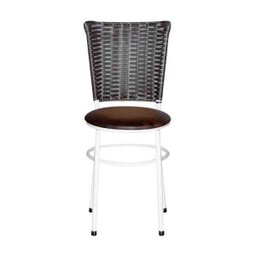 Kit 2 Cadeiras Branca para Cozinha Hawai Café - Marrom - 3