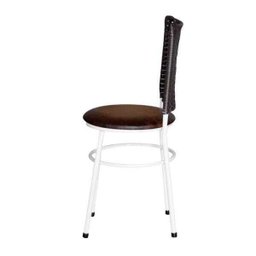 Kit 2 Cadeiras Branca para Cozinha Hawai Café - Marrom - 4