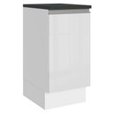 Ver imagem 1 de Balcão Armário de Cozinha 100% Mdf 40 cm 1 Porta Porta Branco Brilho Acordes Madesa