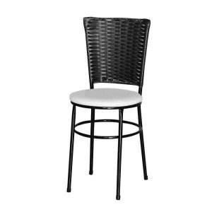 Cadeira Preta para Cozinha Hawai Preta - Branco