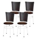 Ver imagem 1 de Kit 4 Cadeiras Branca para Cozinha Hawai Café - Marrom