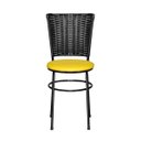 Ver imagem 3 de Kit 2 Cadeiras Preta para Cozinha Hawai Preta - Amarelo