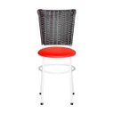 Ver imagem 3 de Kit 6 Cadeiras Branca para Cozinha Hawai Café - Vermelho