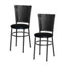 Ver imagem 1 de Kit 2 Cadeiras Preta para Cozinha Hawai Preta - Preto