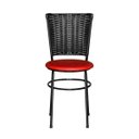 Ver imagem 3 de Kit 2 Cadeiras Preta para Cozinha Hawai Preta - Vermelho