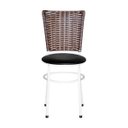 Ver imagem 2 de Cadeira Branca para Cozinha Hawai Cappuccino - Preto