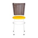 Ver imagem 3 de Kit 2 Cadeiras Brancas para Cozinha Hawai Cappuccino - Amarelo