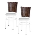 Ver imagem 1 de Kit 2 Cadeiras Brancas para Cozinha Hawai Cappuccino - Branco