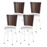 Kit 4 Cadeiras Brancas para Cozinha Hawai Cappuccino - Branco - 1
