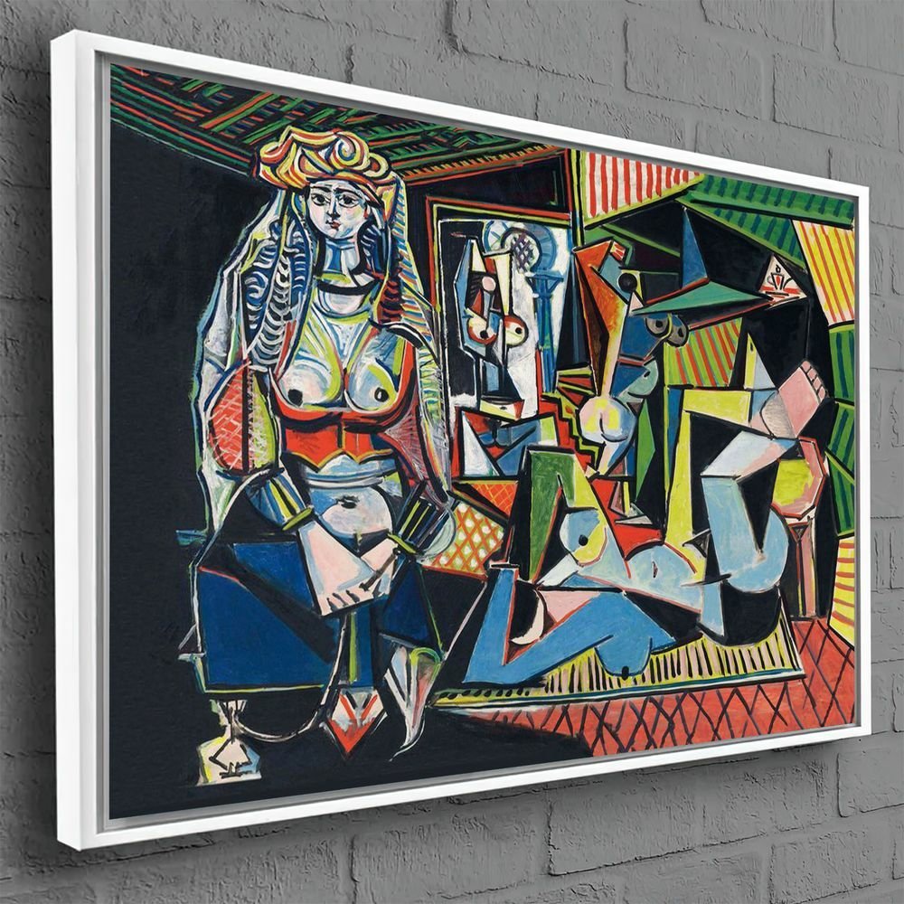 Quadro Decorativo Pablo Picasso Mulheres De Argel:150x100/BRANCA - 7