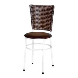 Kit 4 Cadeiras Brancas para Cozinha Hawai Cappuccino - Marrom - 2