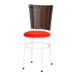 Kit 4 Cadeiras Brancas para Cozinha Hawai Cappuccino - Vermelho - 2