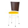 Kit 6 Cadeiras Brancas para Cozinha Hawai Cappuccino - Amarelo - 2